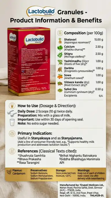 lactobuild granules ayurvedic milk increase