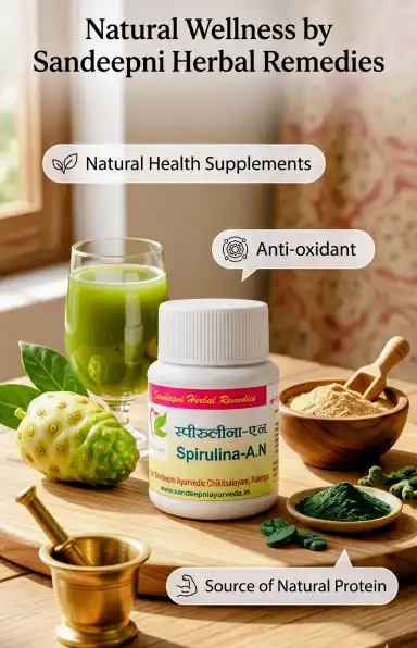 Spirulina AN Capsules with Noni & Ashwagandha | Natural Energy & Immunity Booster